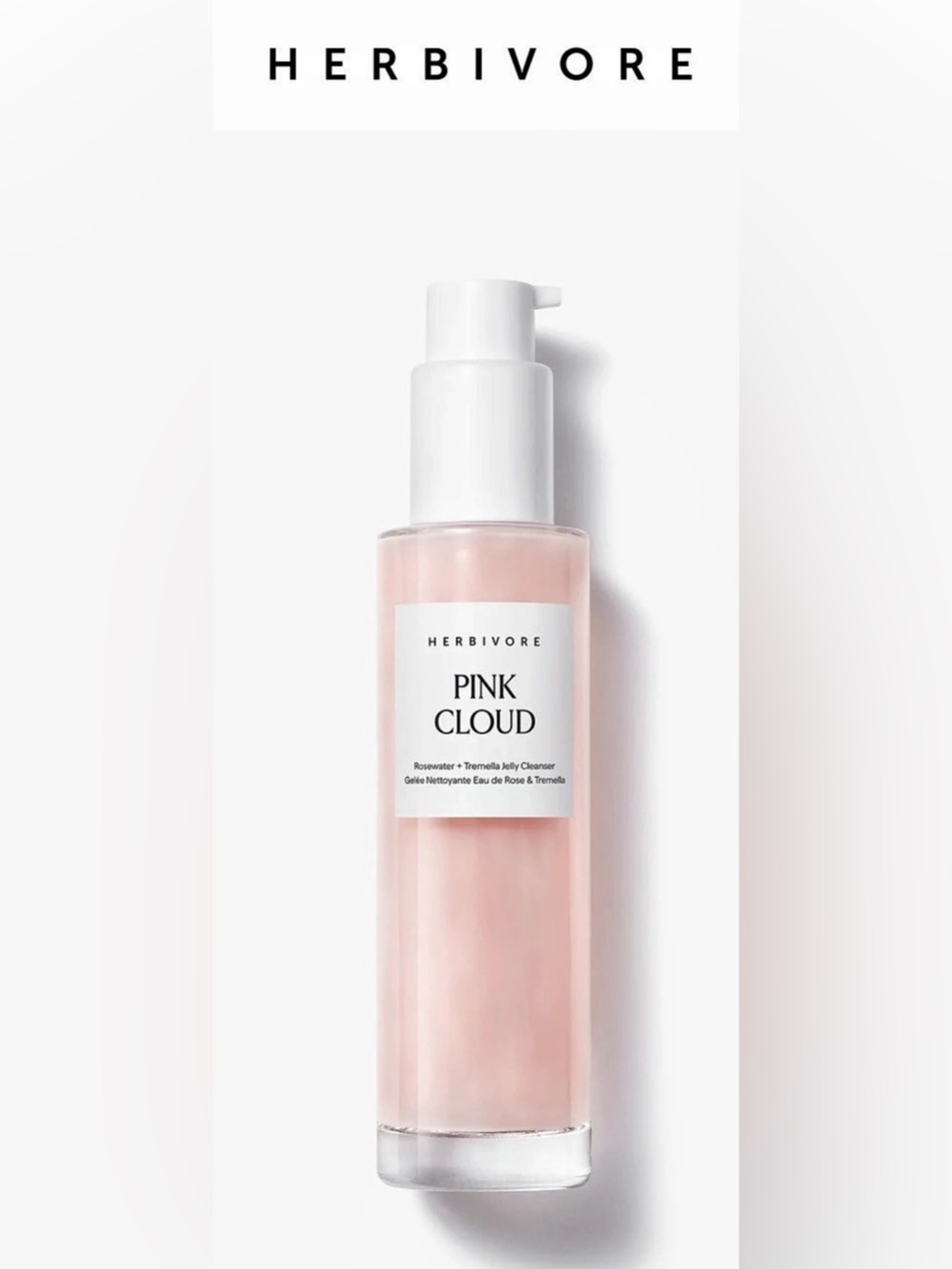 Herbivore PINK CLOUD Rosewater + Tremella Jelly Facial Cleanser